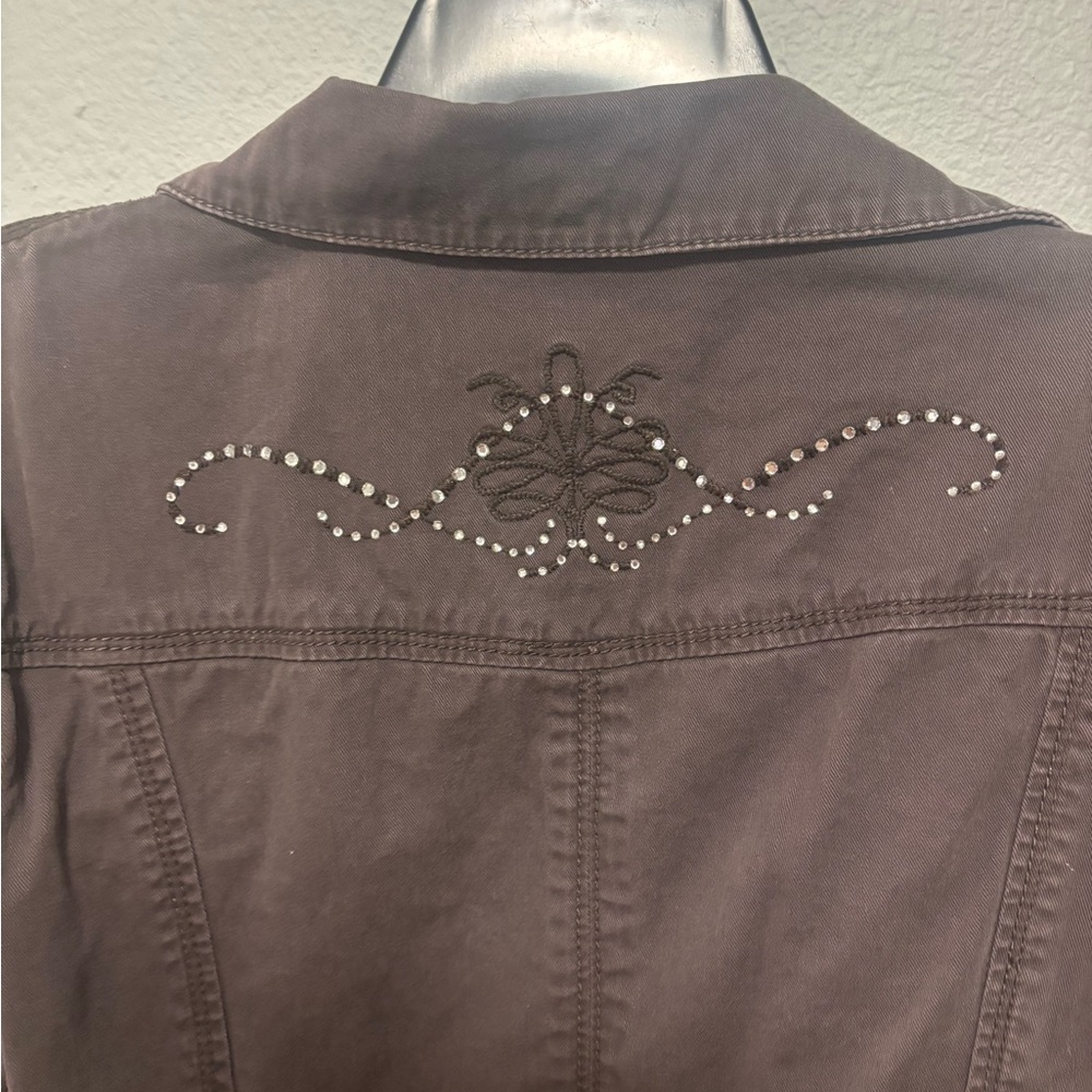 Chico's Dark Brown Jean Jacket Size:‎ 2 - Picture 7 of 7